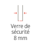 Verre de securite 8mm