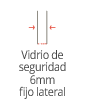 Vidrio de seguridad 6mm fijo lateral
