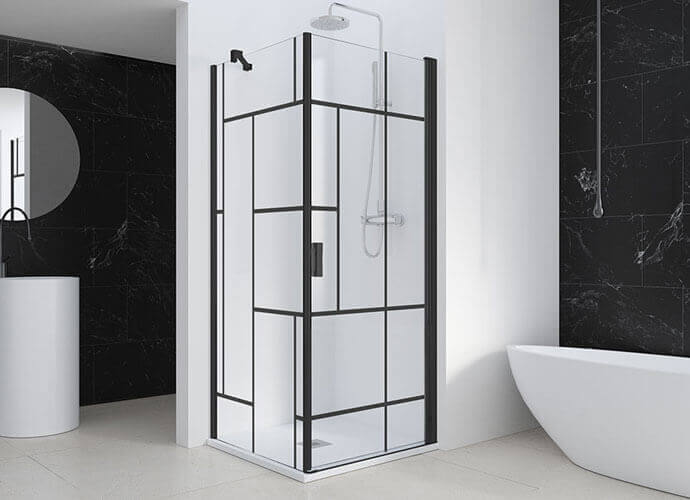 Swinging shower enclousure with moderne design Profiltek AC208
