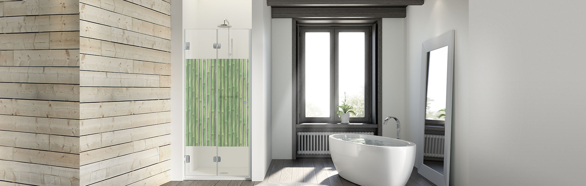 Serie chloe. box doccia battenti per vasca da bagno su misura ...