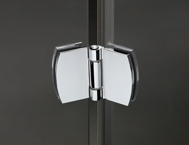 Chrom Scharnier Detail NEWGLASS Profiltek