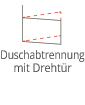 Duschabtrennung mit Drehtür