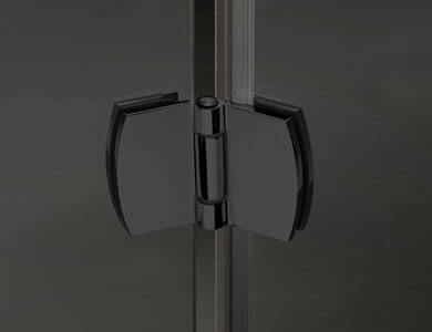 Schwarz Scharnier Detail NEWGLASS Profiltek