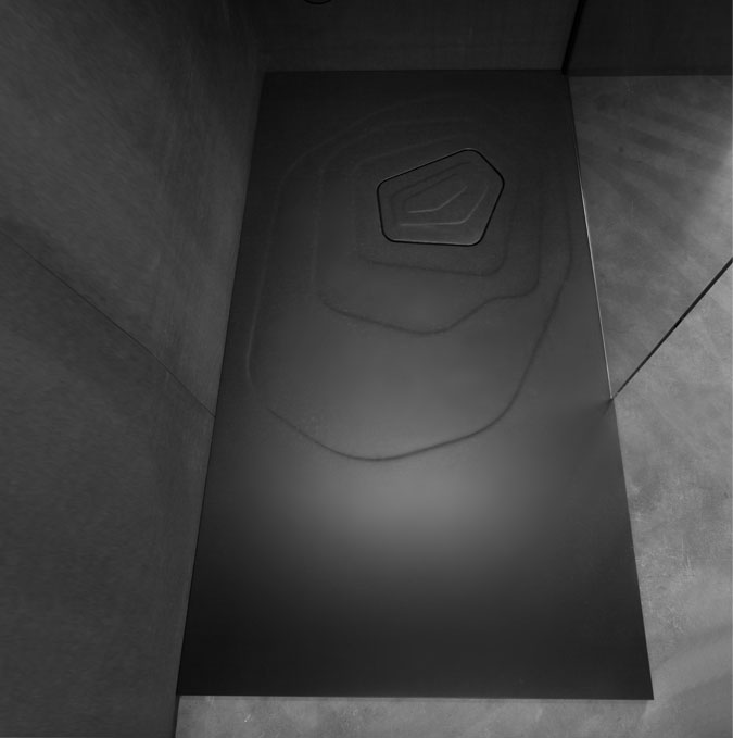 Shower tray Isla anthracite finish of Profiltek