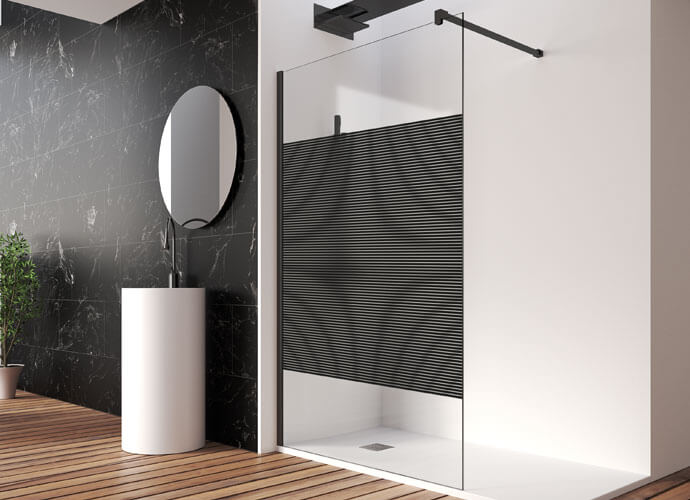Divisória de folhas fixas aluminio preto OT2000