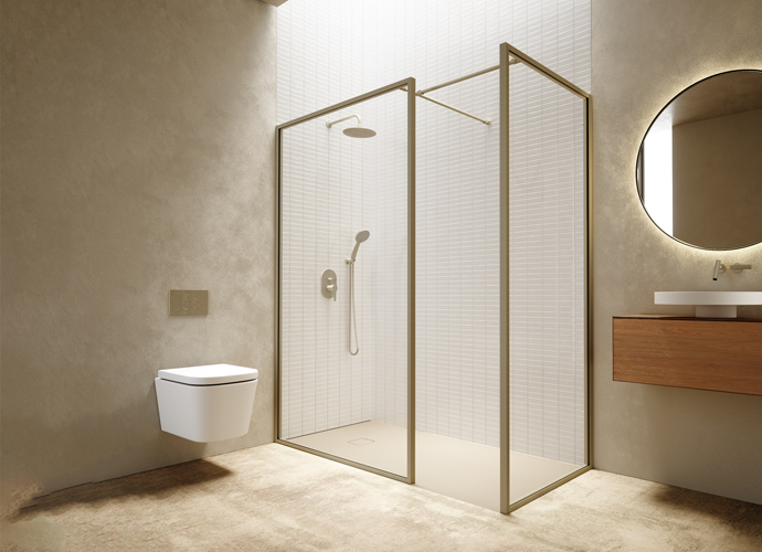 Folha fixa frontal duche a medida - FN2231 Profilek