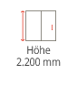 Höhe 2.200 mm
