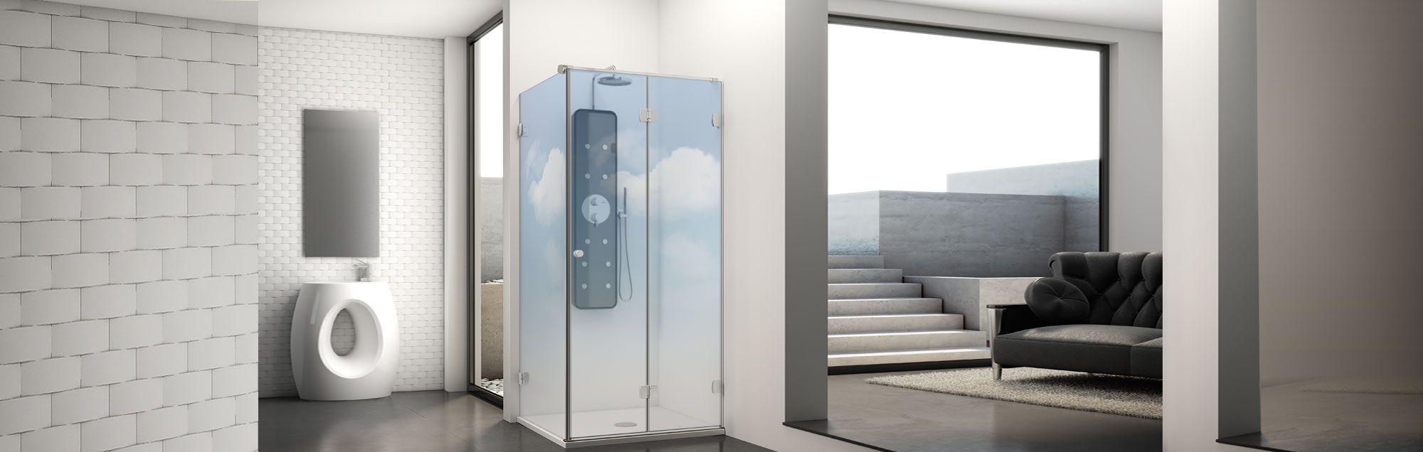 Serie newglass. box doccia pieghevole per doccia su misura profiltek Box doccia richiudibile