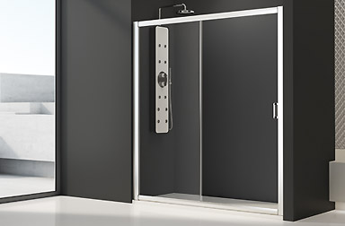 Serie Cristaldux de mamparas correderas de baño PROFILTEK 