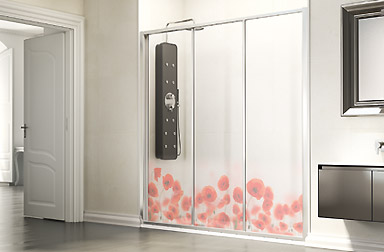 Serie Ecodux de mamparas correderas de baño PROFILTEK 