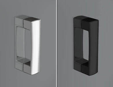 Griffe Siena standard, Ausführung in Chrom/Schwarz NEWGLASS Profiltek