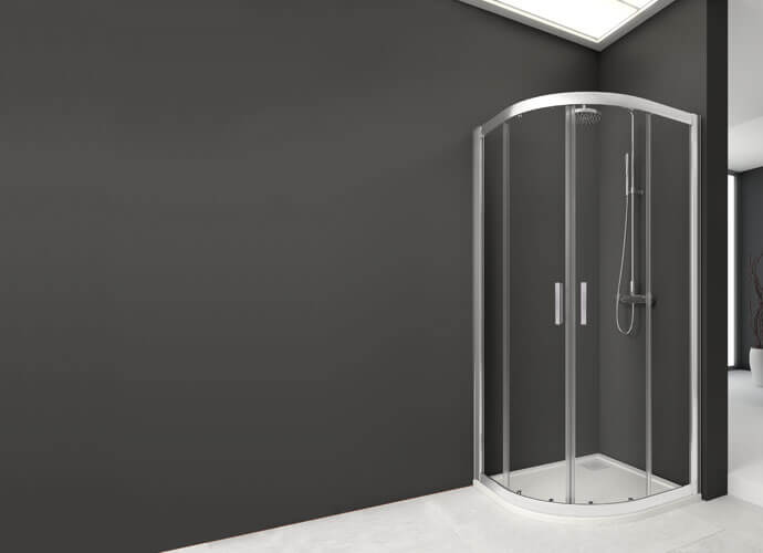 Mampara ducha para baños a medida de hojas correderas Profiltek Wi261