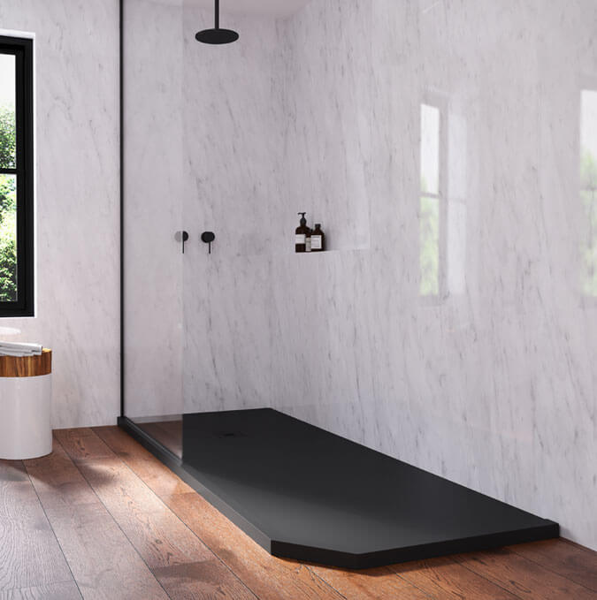 Zenda shower trays 8 colours in stock by PROFILTEK