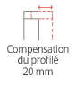 Compensation du profile mur de 20mm