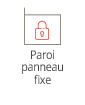 Paroi avec panneaux fixes