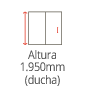 Altura 1950mm (ducha)