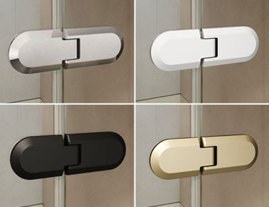 Hinges. Glossy Chrome/Black/Matt White/Matt Gold finish GALLERY Profiltek