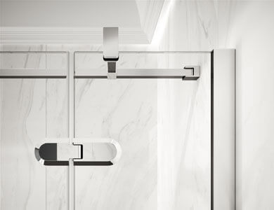 Detail of multi-position bar and top hinge GALLERY Profiltek