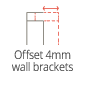 Offset 4mm wall brackets
