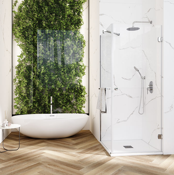 Solution adaptée à l'espace pour les receveurs de douche Profiltek