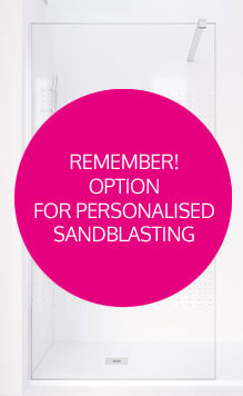 Finishes glasses sandblasted customized