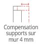 Compensation supports sur mur de 4mm