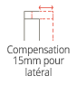 Fixes avec profile, +15mm de compensation