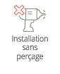 Installation sans percage