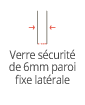 Verre de securite de 6mm paroi fixe laterale
