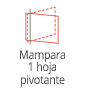 Mampara 1 hoja pivotante