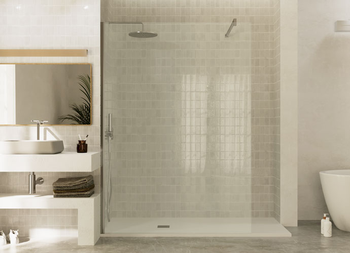 Fado parois de douche fixe de Profiltek plata