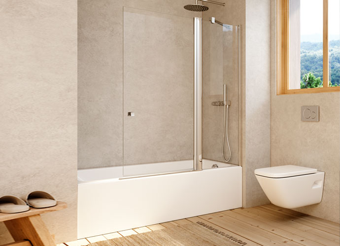 Parois de bain pliable sur mesure Profiltek