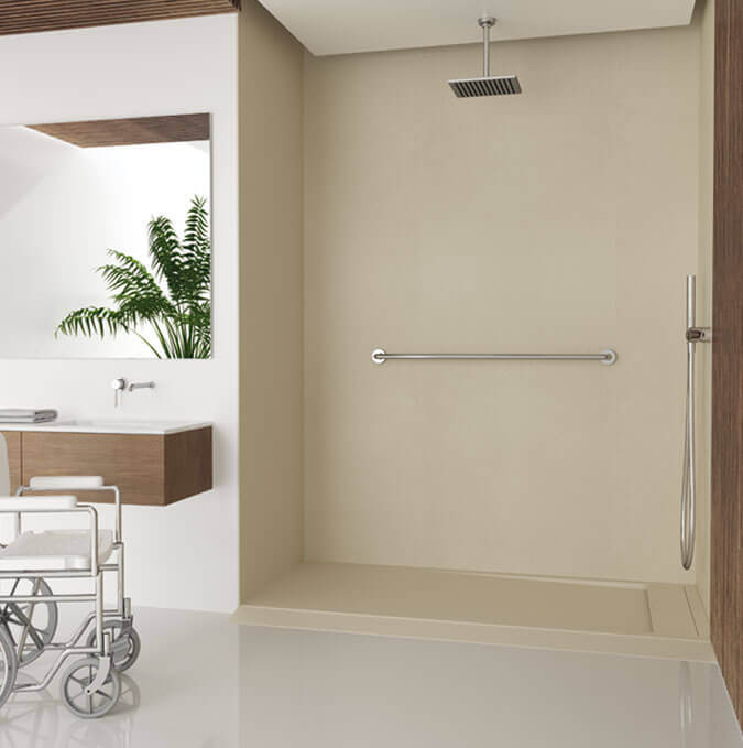 Base de duche adaptado para deficientes Profiltek modelo Matis