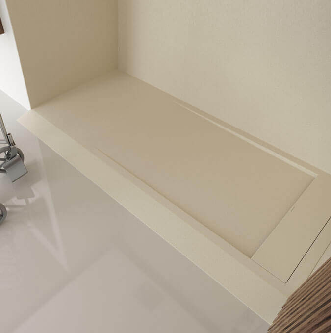 Base de duche extraplana com rampa de acesso Profiltek modelo Matis