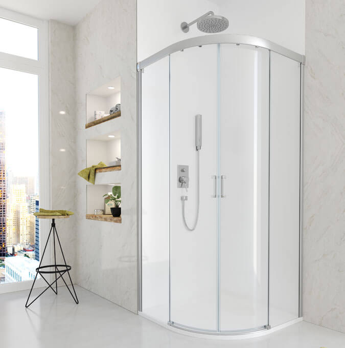 Bac de douche Rodik avec parois de Profiltek