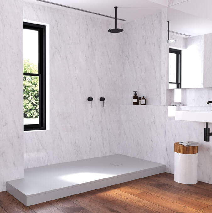 Receveur de douche extraplat Zenda avec jupe de surélévation